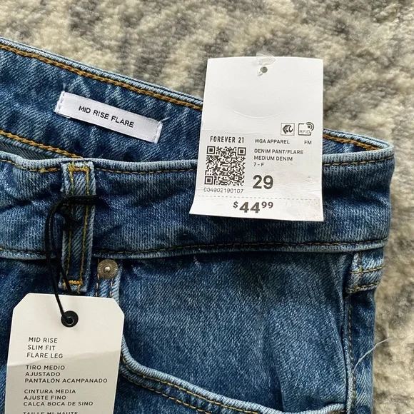 Forever 21 | NWT’s mid rise flare embroidered patchwork bohemian western jeans - Picture 10 of 10